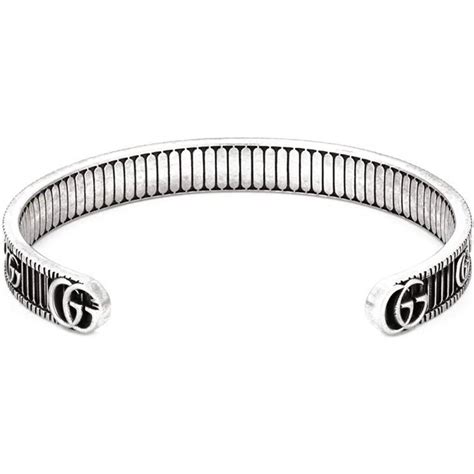 bracciale donna gucci buole gg argento|BRACCIALE GUCCI GG MARMONT YBA770756001 .